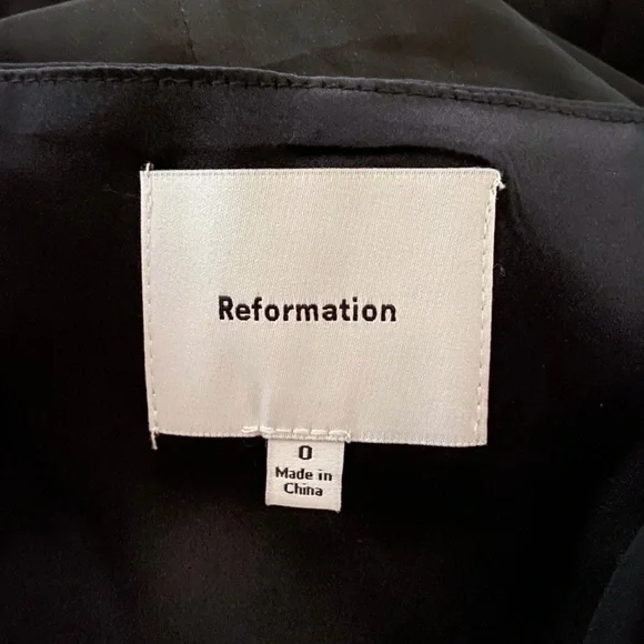 NEW Reformation Vina Dress Black 0